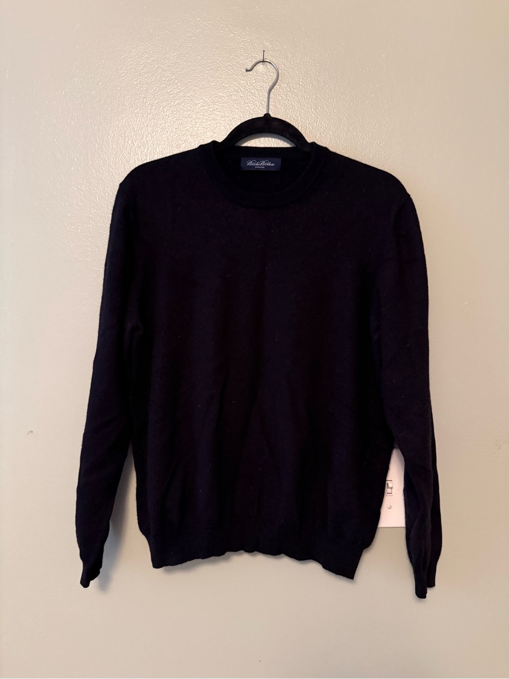 Brooks Brothers Black Crewneck Sweater - Men's Classic Knit